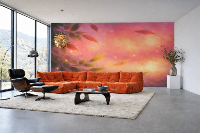 Cascading Ember Leaves