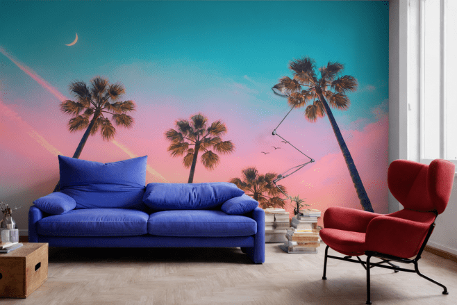 Palm Silhouette Twilight