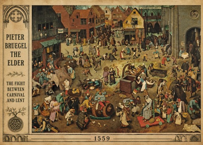 Pieter Bruegel The Fight Between Carnival and Lent I No2 - Póster