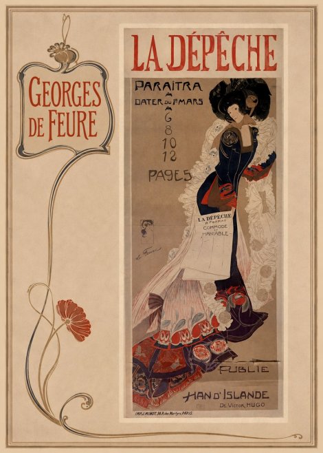 Georges de Feure La Dépêche I No2 - Póster