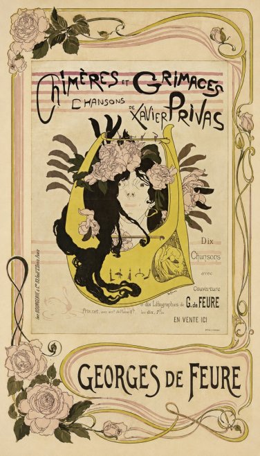 Georges de Feure Chimères Et Grimaces No2 - Póster