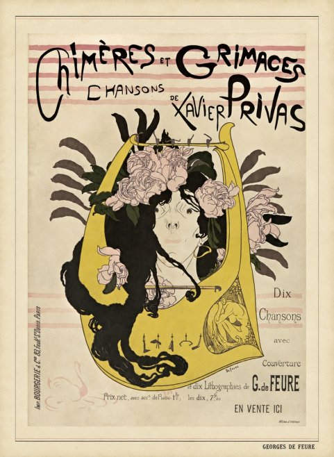 Georges de Feure Chimères Et Grimaces No5 - Póster
