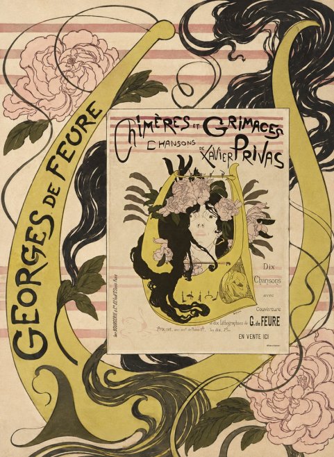 Georges de Feure Chimères Et Grimaces No6 - Póster