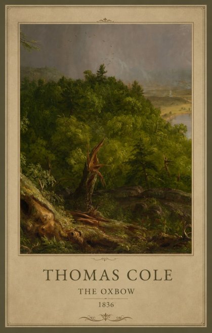 Thomas Cole View from Mount Holyoke, Northampton, Massachusetts, After a Thunderstorm—the Oxbow I No4 - Póster