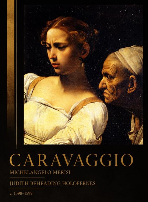 Michelangelo Merisi da Caravaggio Judith Beheading Holofernes I No2 - Póster