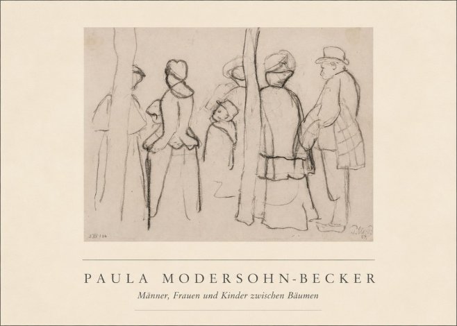Paula Modersohn-Becker Männer, Frauen Und Kinder Zwischen Bäumen No4 - Póster