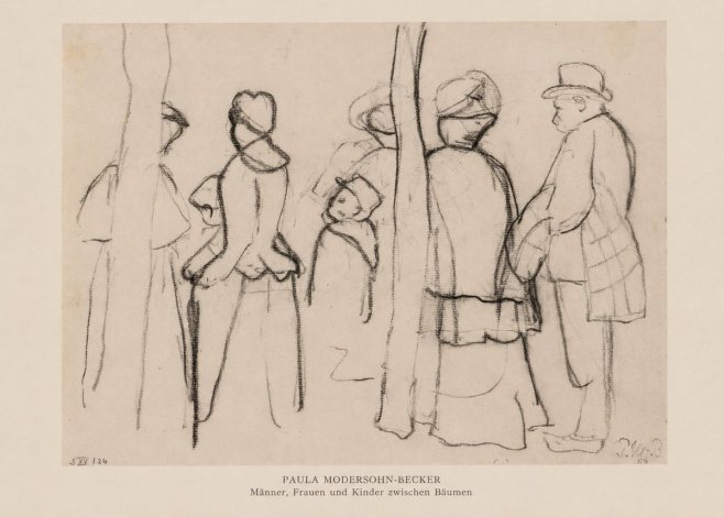 Paula Modersohn-Becker Männer, Frauen Und Kinder Zwischen Bäumen No6 - Póster