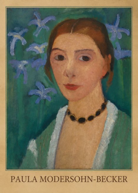 Paula Modersohn-Becker Self-portrait with Blue Flowers No4 - Póster