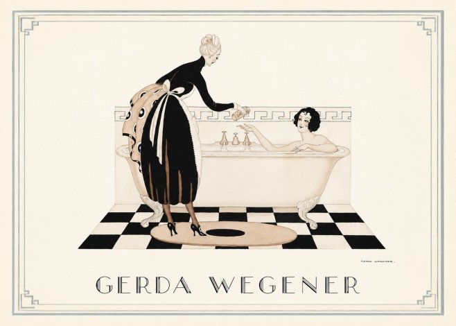 Gerda Wegener Woman in Bathtub No1 - Póster