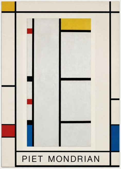 Piet Mondrian Composition with Red, Yellow, and Blue No1 - Póster
