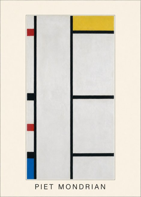 Piet Mondrian Composition with Red, Yellow, and Blue No3 - Póster