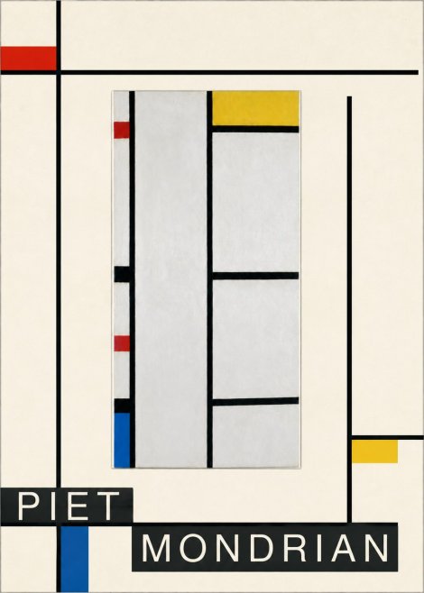 Piet Mondrian Composition with Red, Yellow, and Blue No4 - Póster