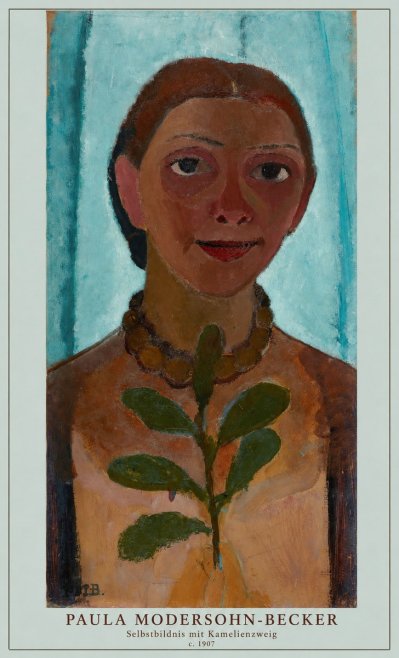 Paula Modersohn-Becker Selbstbildnis Mit Kamelienzweig No5 - Póster
