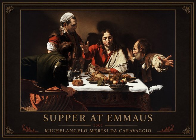 Michelangelo Merisi da Caravaggio Supper at Emmaus No1 - Póster