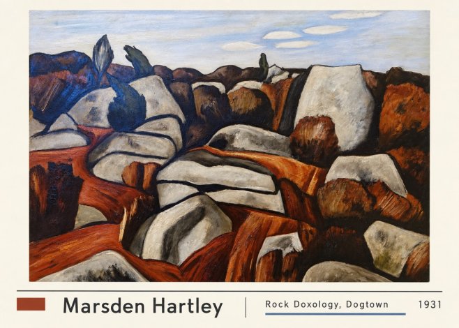 Marsden Hartley Rock Doxology, Dogtown No2 - Póster