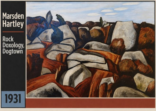 Marsden Hartley Rock Doxology, Dogtown No3 - Póster