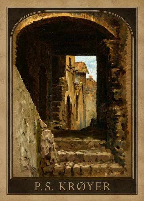 P.S. Krøyer Archway in an Italian Street No1 - Póster