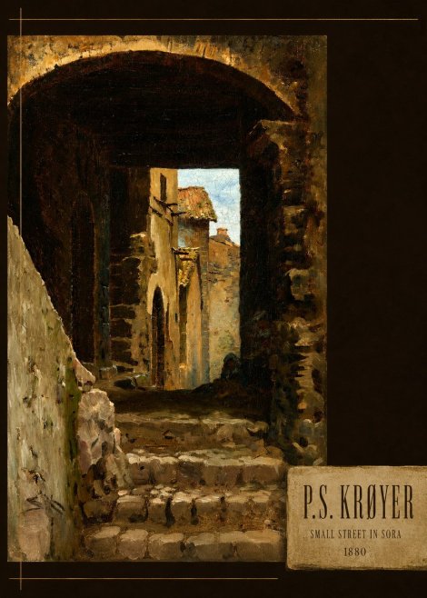 P.S. Krøyer Archway in an Italian Street No4 - Póster