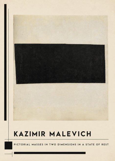 Kazimir Malevich Pictorial Masses in Two Dimensions in a State of Rest No1 - Póster