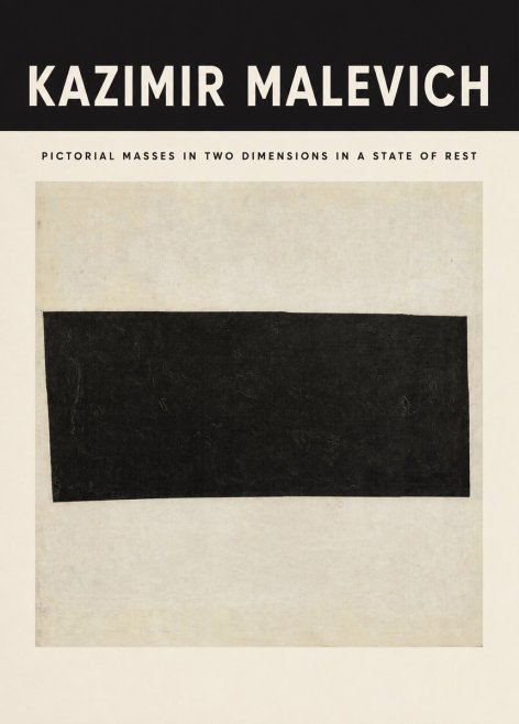 Kazimir Malevich Pictorial Masses in Two Dimensions in a State of Rest No3 - Póster