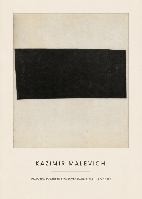 Kazimir Malevich Pictorial Masses in Two Dimensions in a State of Rest No4 - Póster