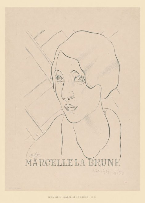 Juan Gris Marcelle La Brune I No6 - Póster