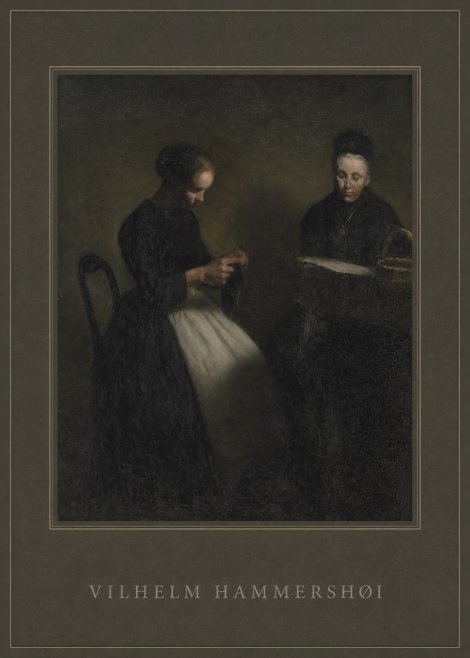 Vilhelm Hammershøi Two Women Knitting No4 - Póster