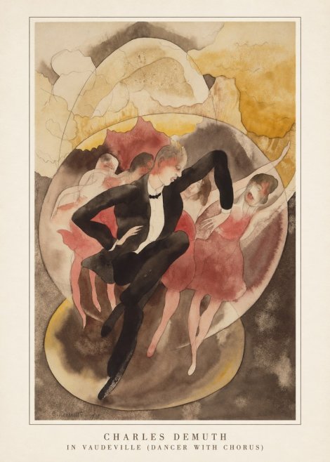 Charles Demuth In Vaudeville (Dancer with Chorus) No4 - Póster