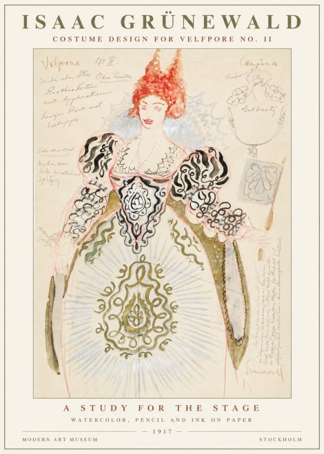 Isaac Grünewald Volpone No Ii No5 - Póster