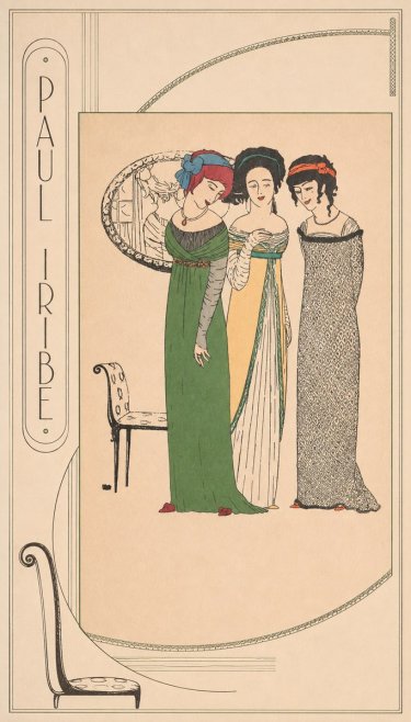 Paul Iribe Three Women in Fashion No2 - Póster