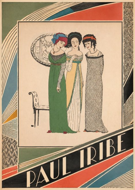 Paul Iribe Three Women in Fashion No5 - Póster
