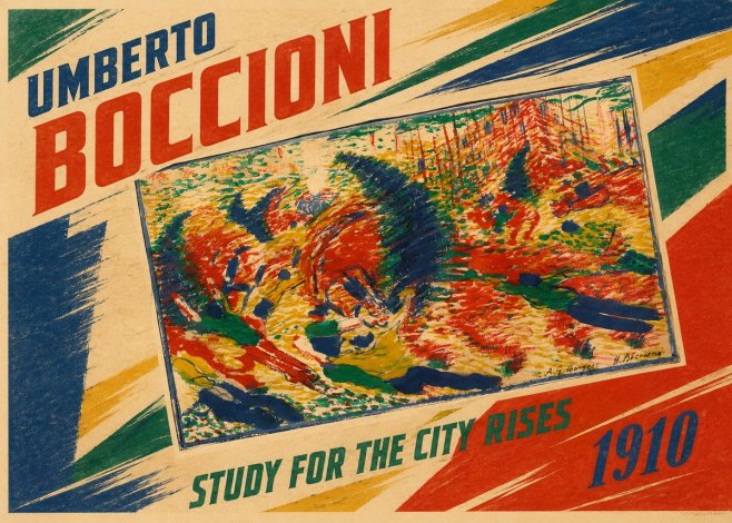 Umberto Boccioni Study for the City Rises No2 - Póster