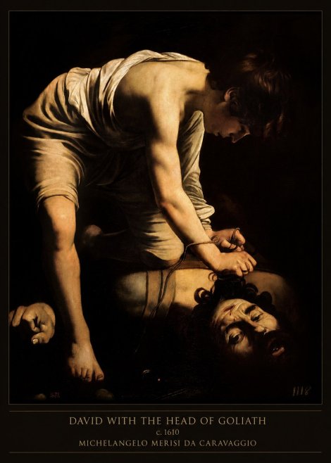 Michelangelo Merisi da Caravaggio David with the Head of Goliath I No3 - Póster