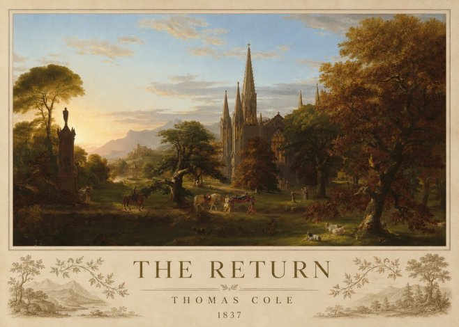 Thomas Cole The Return I No3 - Póster