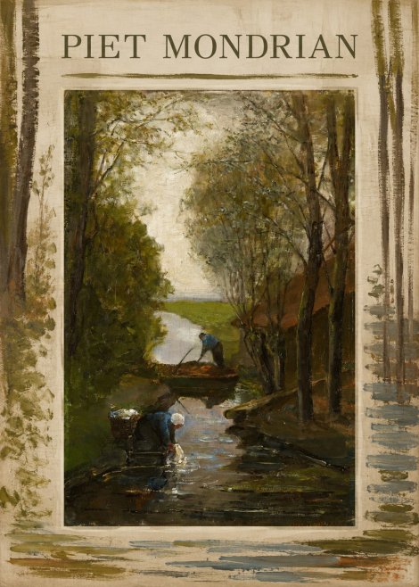 Piet Mondrian Washday on the Canal No2 - Póster