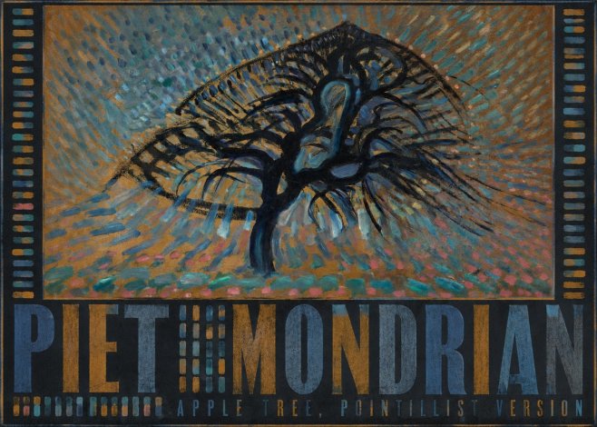 Piet Mondrian Apple Tree, Pointillist Version No5 - Póster