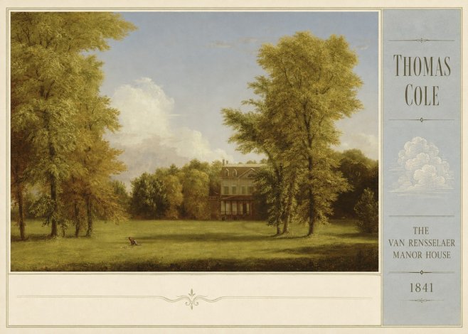 Thomas Cole The Van Rensselaer Manor House - 1841 No5 - Póster