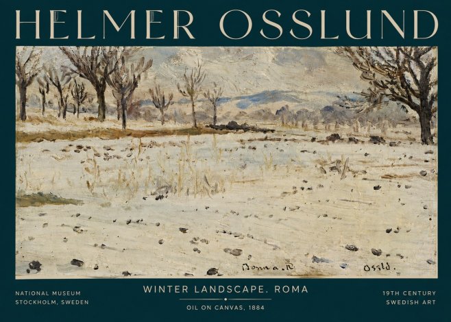 Helmer Osslund Winter Landscape. Roma No3 - Póster