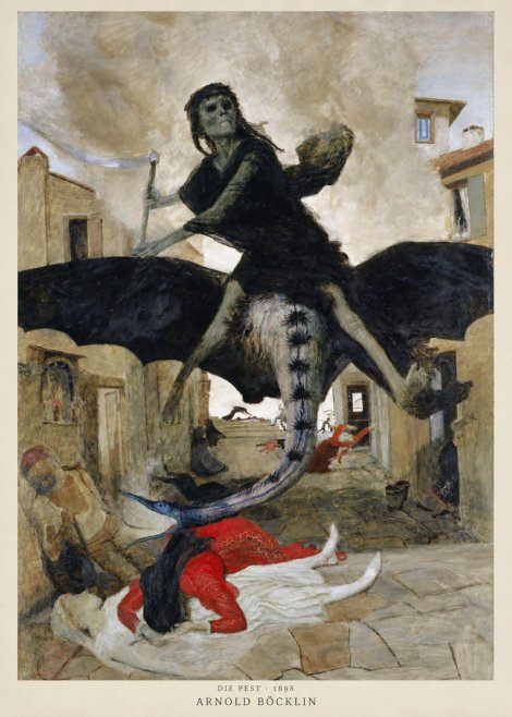 Arnold Böcklin Die Pest I No2 - Póster