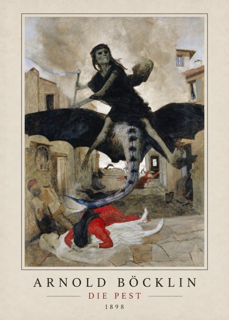 Arnold Böcklin Die Pest I No4 - Póster