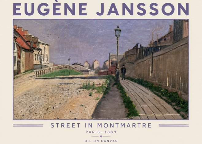 Eugène Jansson Street in Montmartre, 1889 No4 - Póster