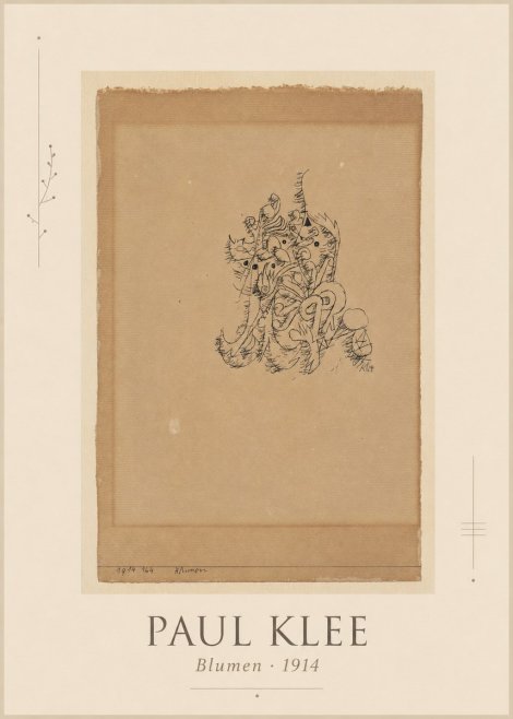 Paul Klee Blumen I No1 - Póster