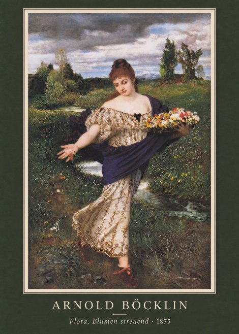Arnold Böcklin Flora, Blumen Streuend I No3 - Póster