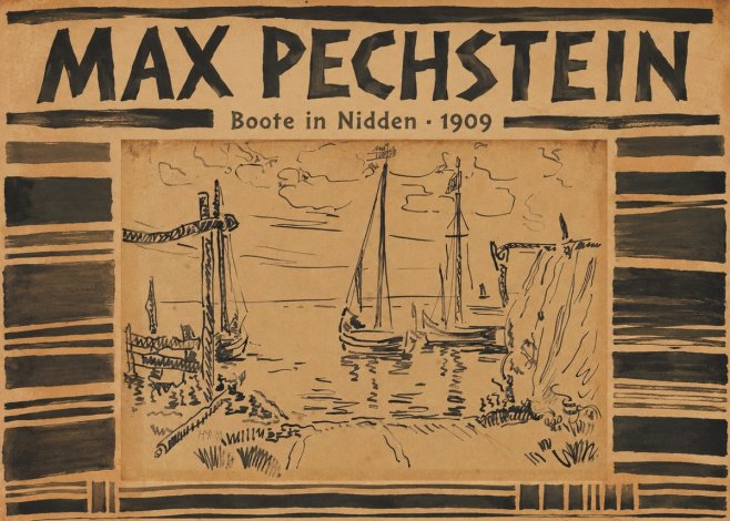 Max Pechstein Boote in Nidden No3 - Póster