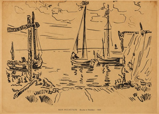 Max Pechstein Boote in Nidden No6 - Póster