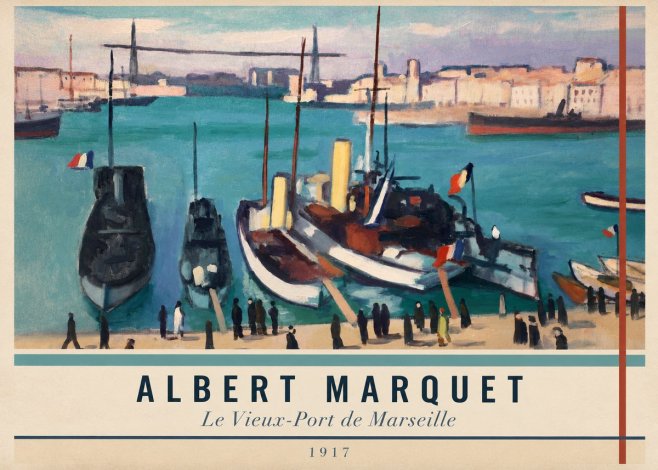 Albert Marquet Le Vieux-port De Marseille No5 - Póster