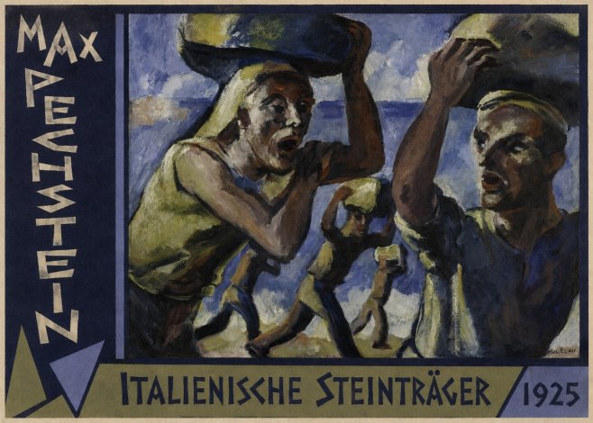 Max Pechstein Italienische Steinträger No2 - Póster