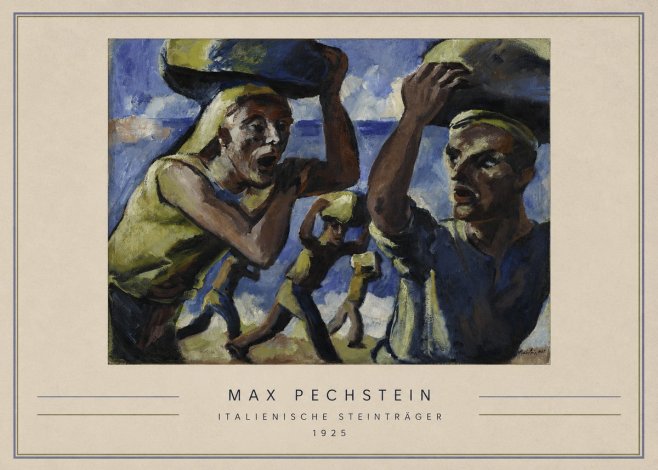 Max Pechstein Italienische Steinträger No3 - Póster
