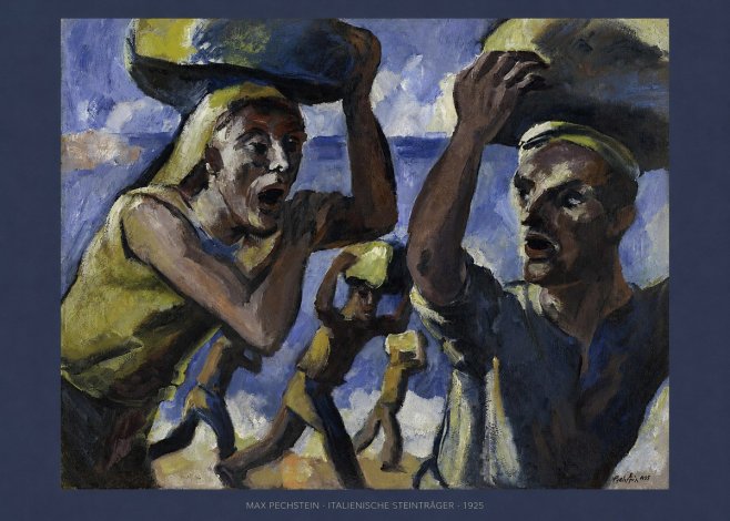 Max Pechstein Italienische Steinträger No5 - Póster