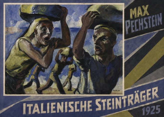Max Pechstein Italienische Steinträger No6 - Póster